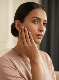 The Rose Gold Diamond Paisley Floral Ring