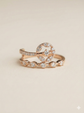 The Rose Gold Geometric Circle & Scalloped Diamond Ring