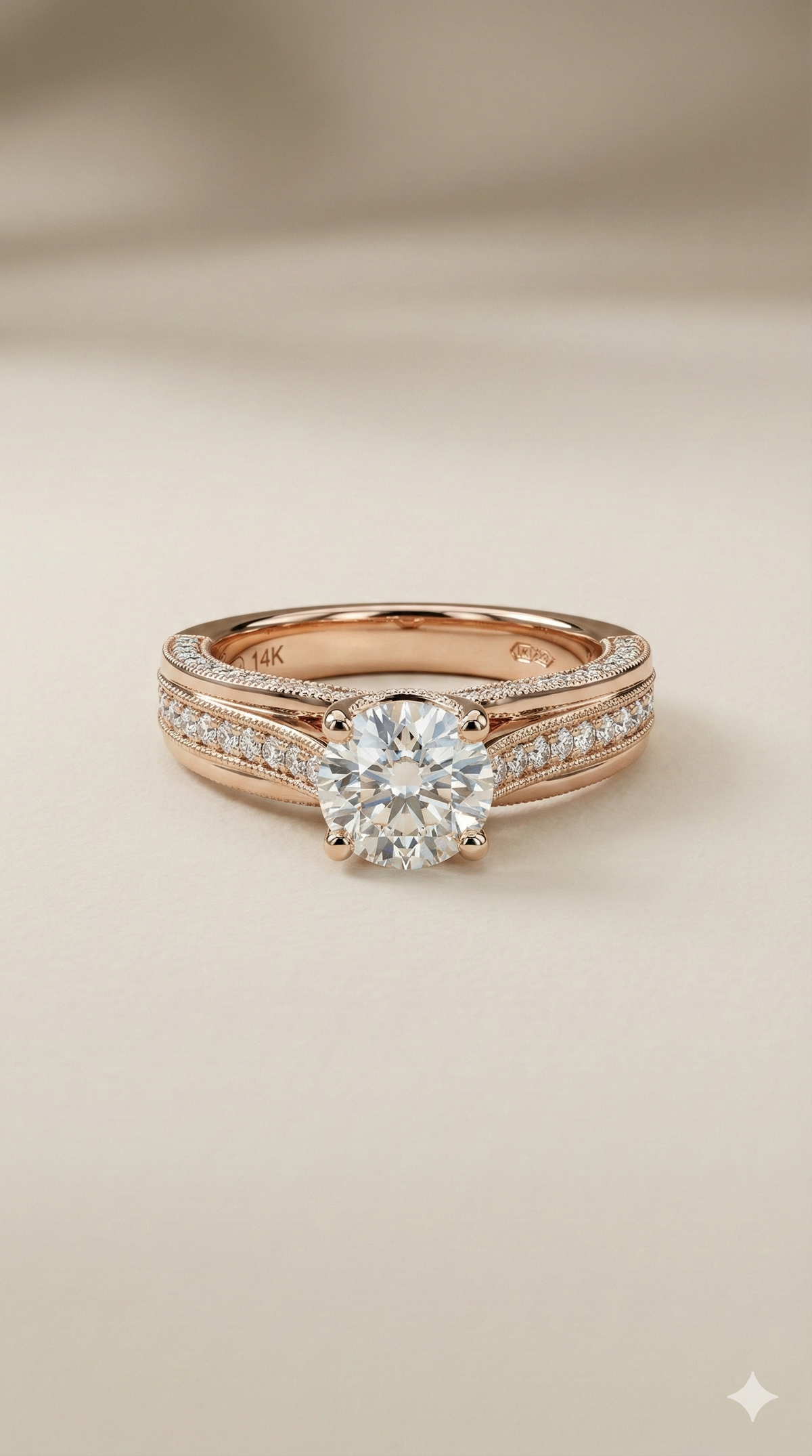 The Vintage-Inspired Milgrain Diamond Ring