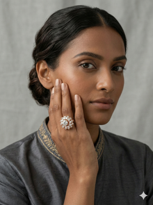 The Majestic Diamond Lotus Ring