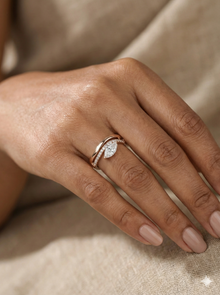 The Sweeping Marquise Double Band Ring