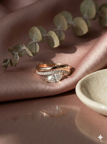 The Sweeping Marquise Double Band Ring