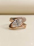 The Asymmetrical Marquise Wave Diamond Ring