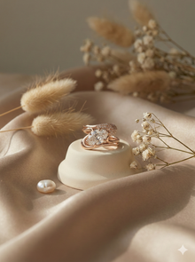 The Asymmetrical Marquise Wave Diamond Ring
