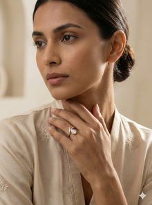 The Graceful Pear Cut Bypass Ring
