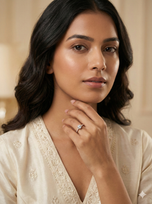 The Rose Gold Classic Pave Diamond Solitaire Ring