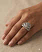 The Rose Gold Aquamarine & Trillion Diamond Sunburst Ring