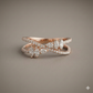 The Rose Gold Diamond Quatrefoil Geometric Band Ring