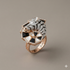 The Majestic Diamond Zebra Statement Ring