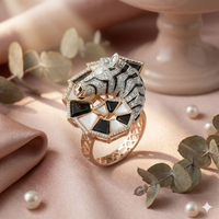 The Majestic Diamond Zebra Statement Ring