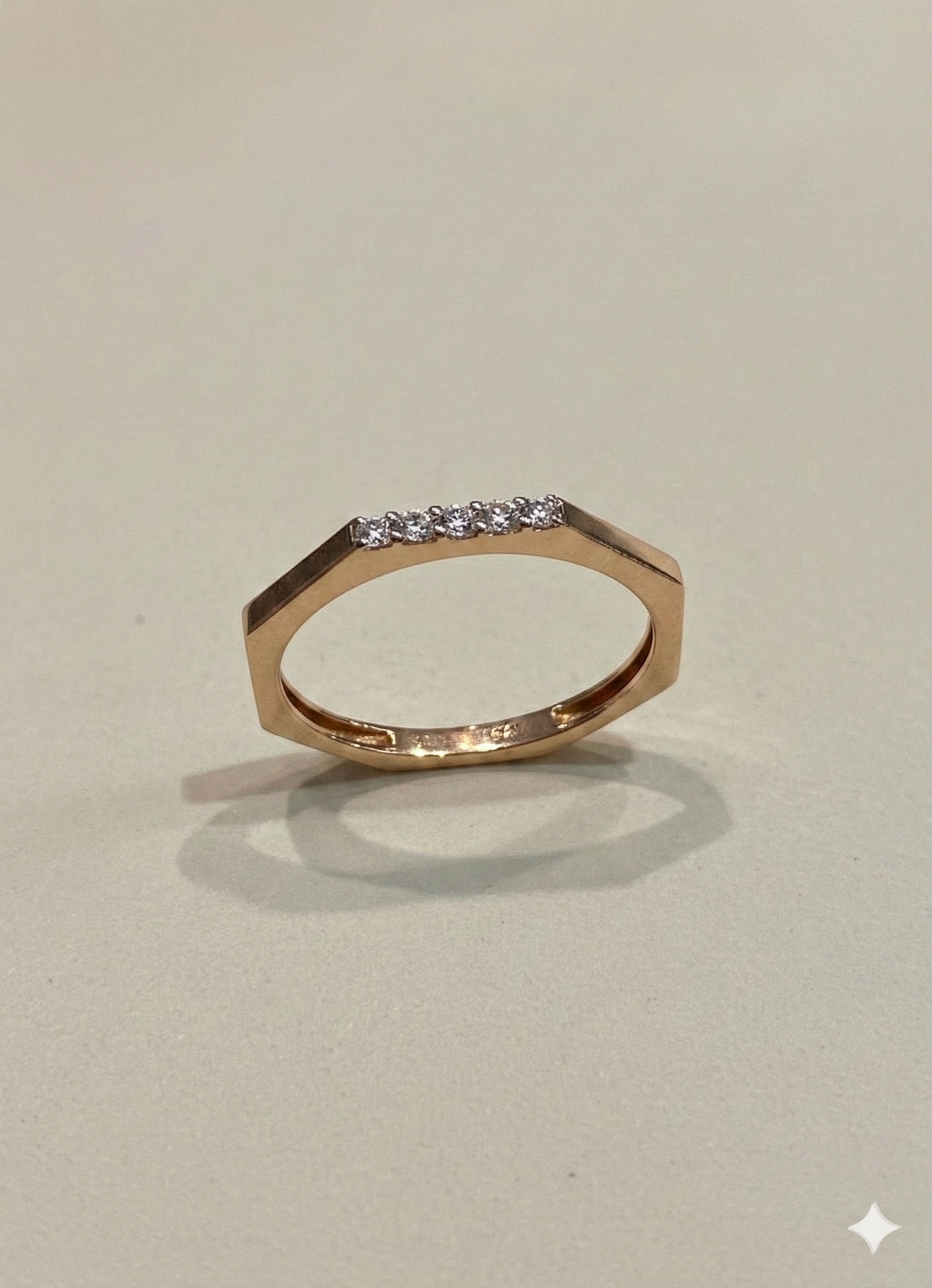 The Geometric Hexagon Diamond Band