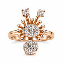 Classic Diamond Geometric Ring for Women in 14KT Gold