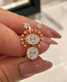 Classic Diamond Geometric Ring for Women in 14KT Gold