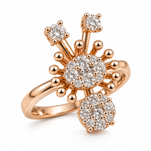 Classic Diamond Geometric Ring for Women in 14KT Gold