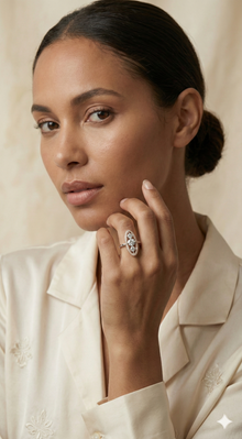 The Radiant Two-Tone Vertical Diamond Ring