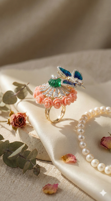 The Enchanted Garden Butterfly Statement Ring
