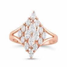 & Diamond Chandbali-Style Ring for Women in 14KT Gold