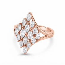 & Diamond Chandbali-Style Ring for Women in 14KT Gold