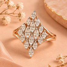 & Diamond Chandbali-Style Ring for Women in 14KT Gold