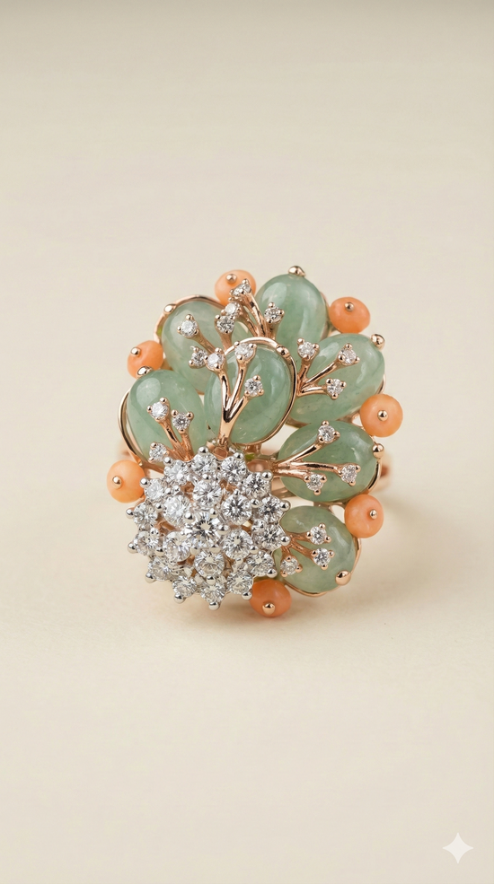 The Enchanted Botanical Gemstone Statement Ring