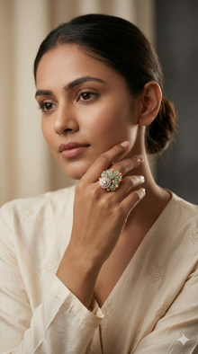 The Enchanted Botanical Gemstone Statement Ring