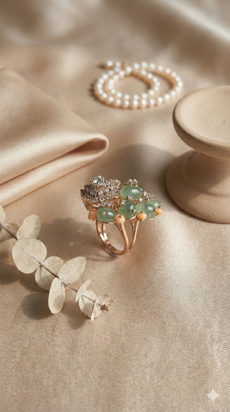 The Enchanted Botanical Gemstone Statement Ring