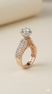 The Imperial Laurel Two-Tone Diamond Ring