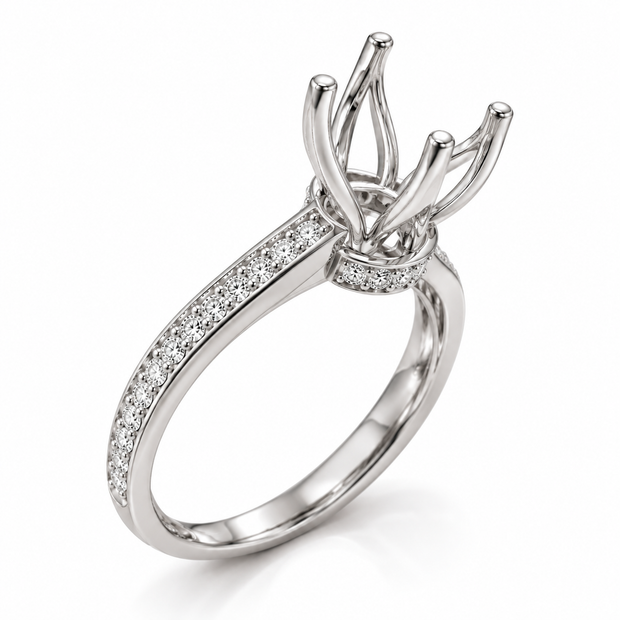 Lab Grown Diamond Halo Gold Vintage-Inspired Ring for Women in 14KT Gold