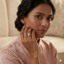 The Dazzling Evil Eye Rose Gold Diamond Wrap Ring