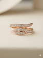 The Diamond Serpent Wrap Ring in Rose Gold