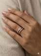 The Diamond Serpent Wrap Ring in Rose Gold
