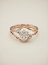 The Blooming Floral Swirl Ring in Rose Gold