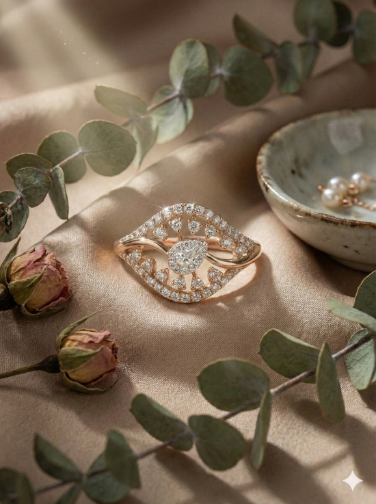 The Mystic Eye Openwork Ring in Rose Gold