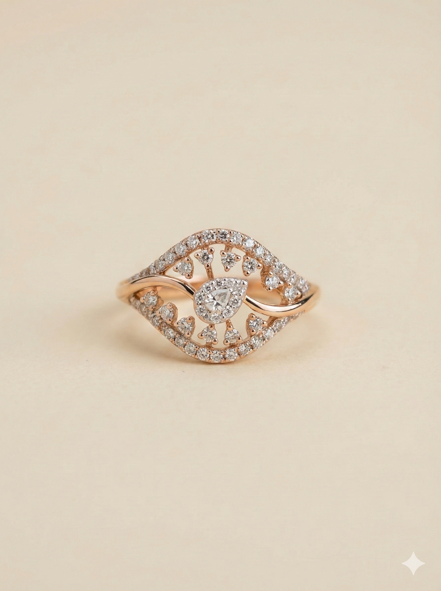 The Mystic Eye Openwork Ring in Rose Gold