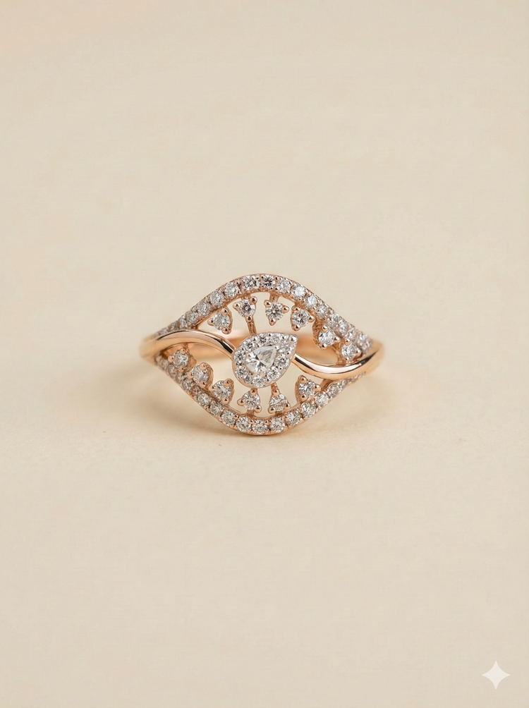 The Mystic Eye Openwork Ring in Rose Gold