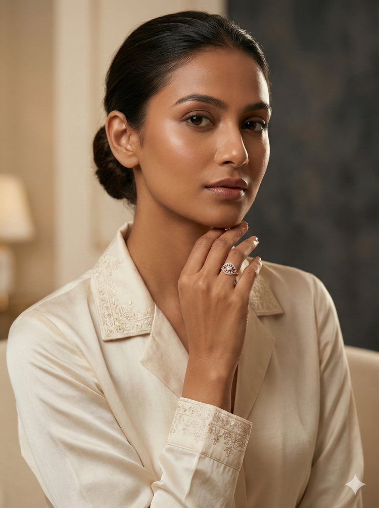 The Mystic Eye Openwork Ring in Rose Gold