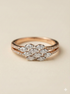The Marquise Laurel Split-Shank Ring in Rose Gold