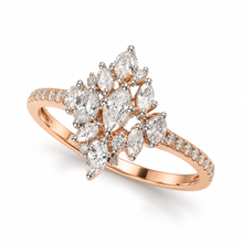 Solitaire Diamond Layered Ring for Women in 14KT Gold