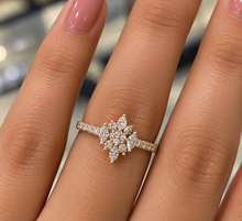 Solitaire Diamond Layered Ring for Women in 14KT Gold