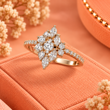 Solitaire Diamond Layered Ring for Women in 14KT Gold
