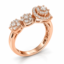 Sparkling Diamond Halo Ring for Women in 14KT Gold