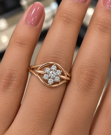 & Diamond Minimalist Ring for Women in 14KT Gold