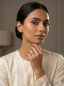 The Rose Gold Infinity Crossover Diamond Ring