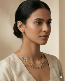 The Geometric Elegance Diamond Necklace Set