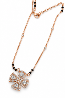 Diamond-Embellished Gold Cluster Mangalsutra for Women in 14KT Gold