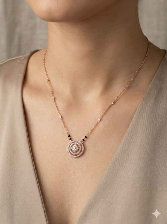 The Eternal Halo Diamond Mangalsutra