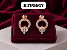 Diamond-Accented Gold Vintage-Inspired Stud Earrings for Women in 14KT Gold