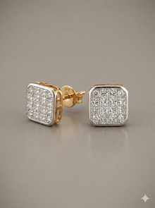 The Brilliant Square Mosaic Diamond Studs