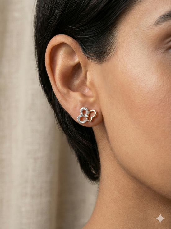 The Whimsical Butterfly Diamond Studs