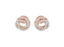 Pave Diamond Halo Stud Earrings for Women in 14KT Gold